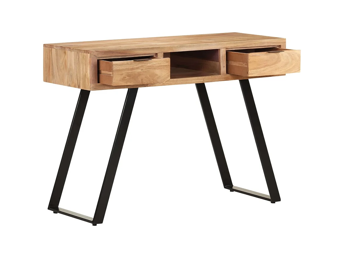 Garden Furniture -  Bureau 107x45x79 cm Bois d'acacia solide avec bord l