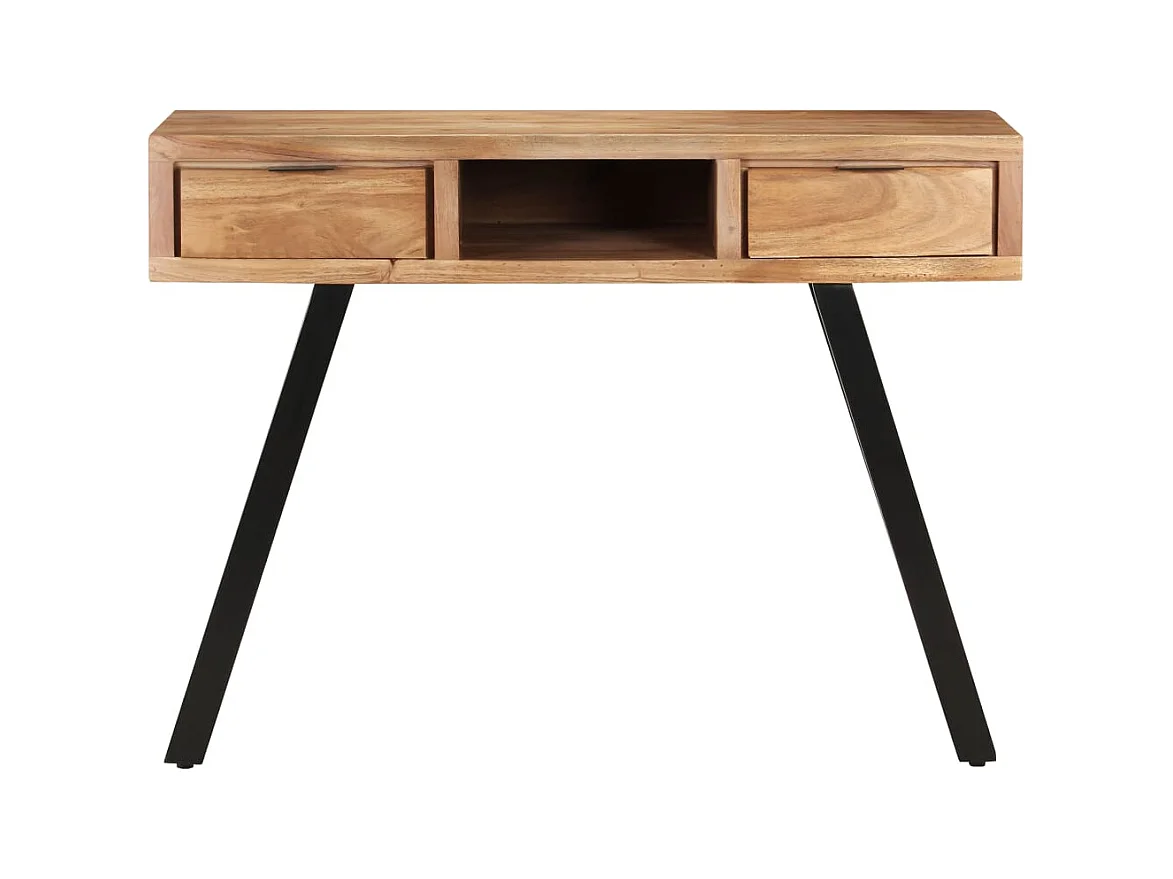 Garden Furniture -  Bureau 107x45x79 cm Bois d'acacia solide avec bord l