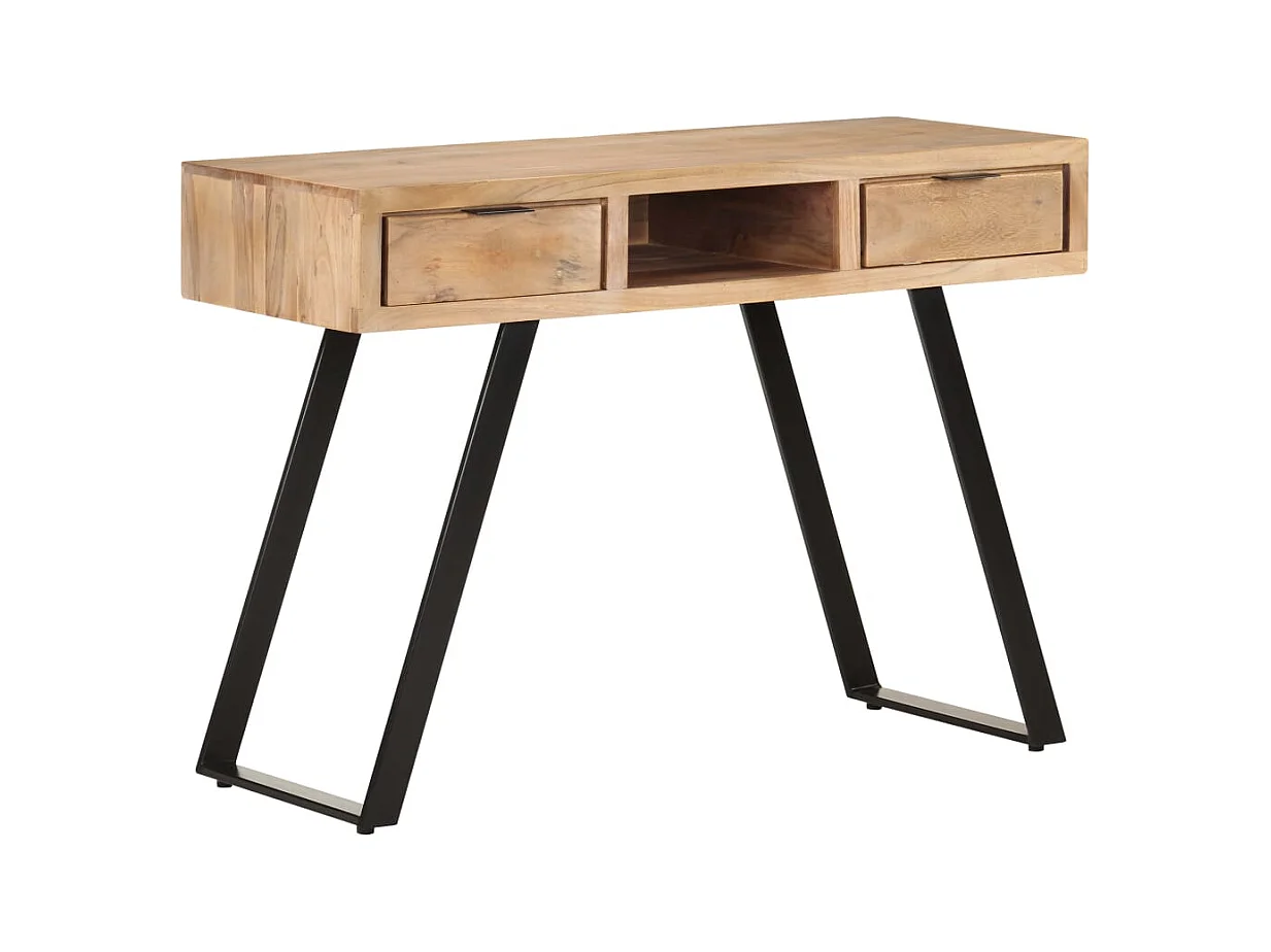 Garden Furniture -  Bureau met natuurlijke randen 107x45x79 cm massief acaciahout
