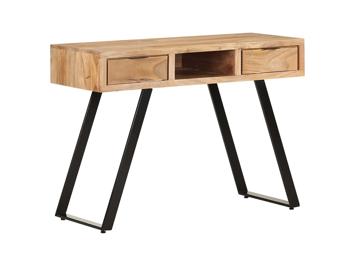 Garden Furniture -  Bureau 107x45x79 cm Bois d'acacia solide avec bord l