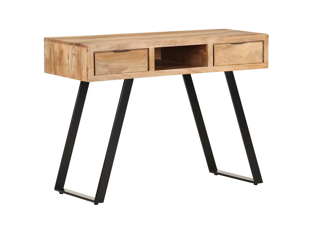 Garden Furniture -  Bureau 107x45x79 cm Bois d'acacia solide avec bord l