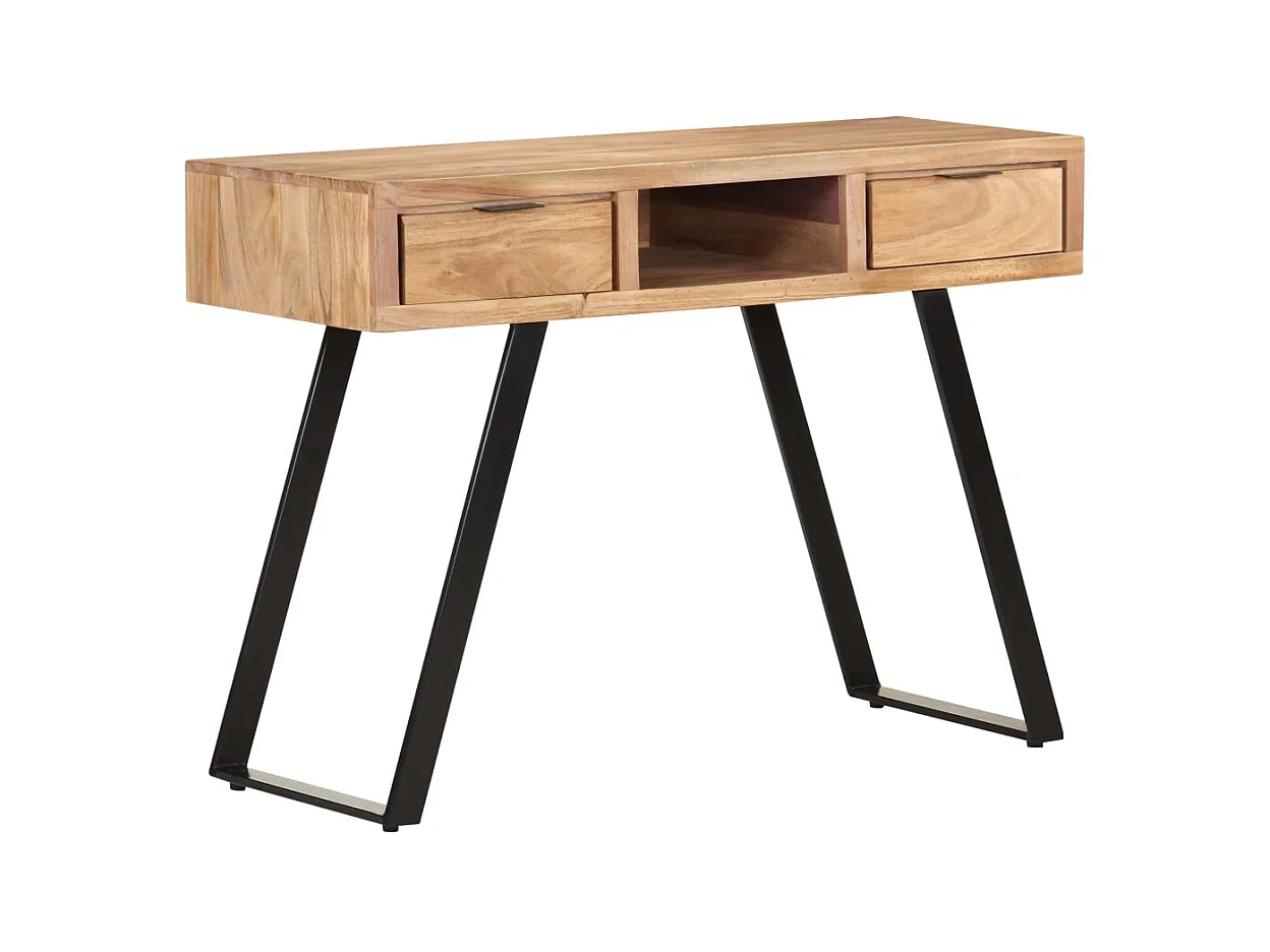 Garden Furniture -  Bureau 107x45x79 cm Bois d'acacia solide avec bord l