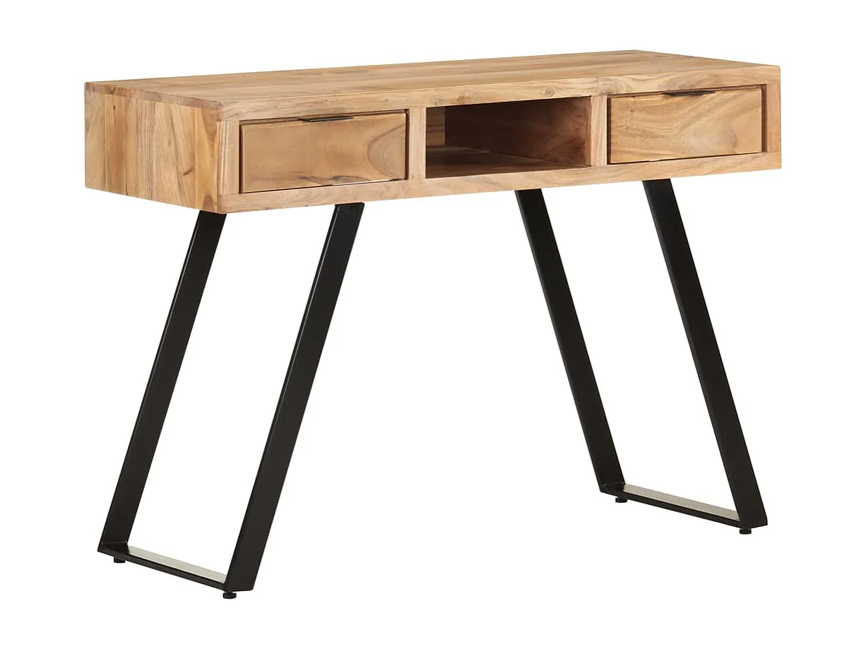 Garden Furniture -  Bureau 107x45x79 cm Bois d'acacia solide avec bord l