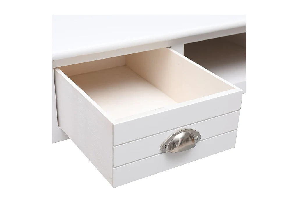 Garden Furniture -  Buffet Blanc 108x45x76 cm Bois de Paulownia massif