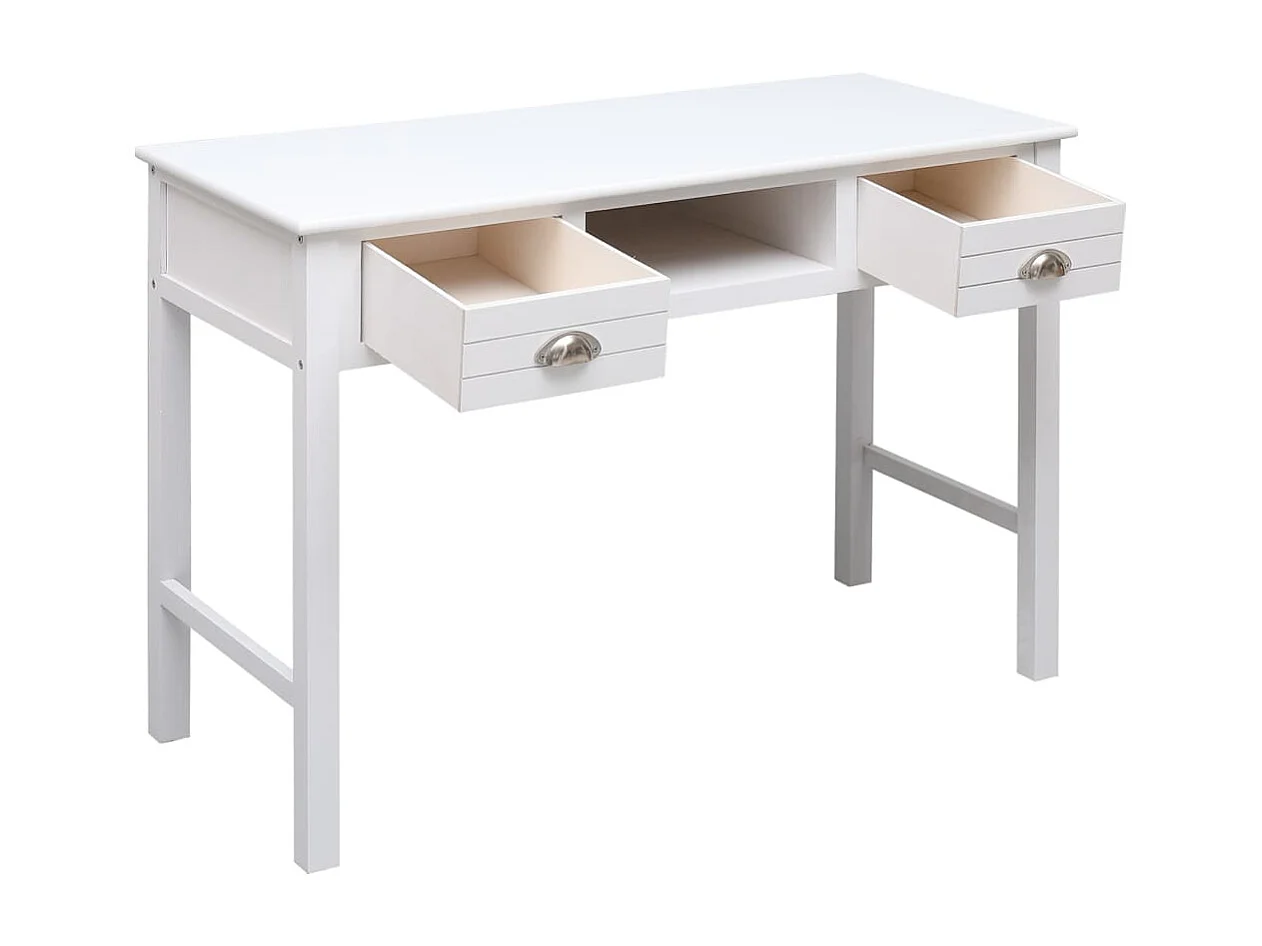 Garden Furniture -  Buffet Blanc 108x45x76 cm Bois de Paulownia massif