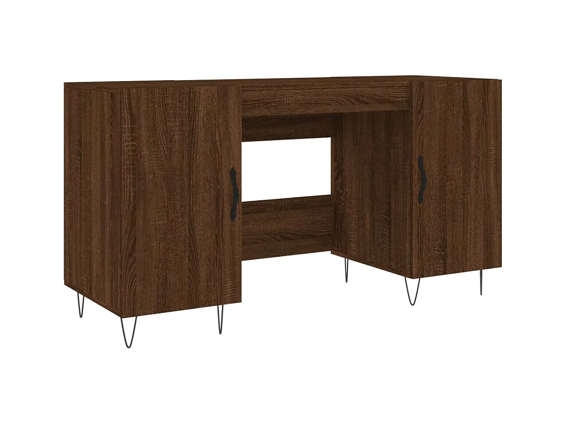 Jett  Bureau chêne marron 140x50x75 cm bois d'ingénierie