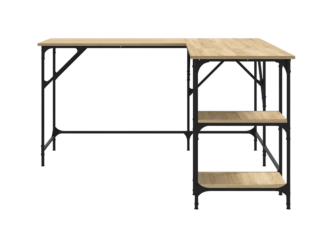 Selma  Bureau chêne sonoma 139x139x75 cm bois d'ingénierie