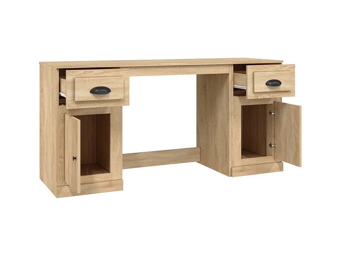Hakan  Bureau avec armoire chêne sonoma bois d'ingénierie