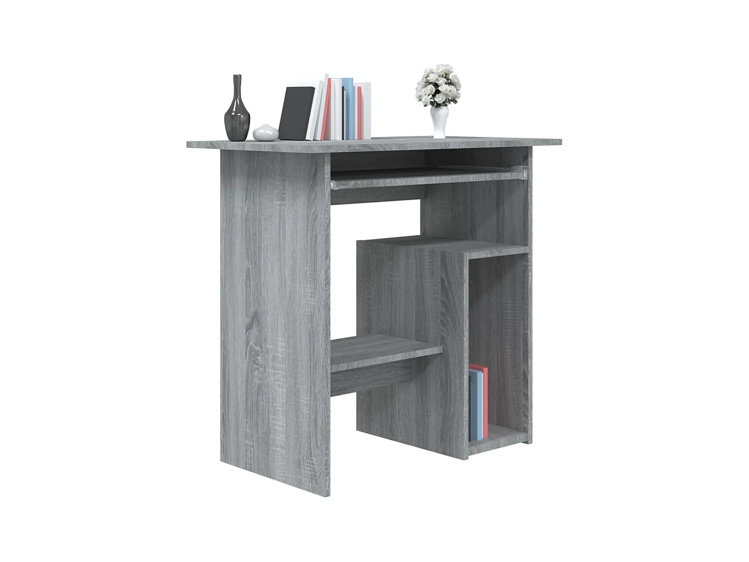 Liza  Bureau Sonoma gris 80x45x74 cm Bois d'ingénierie