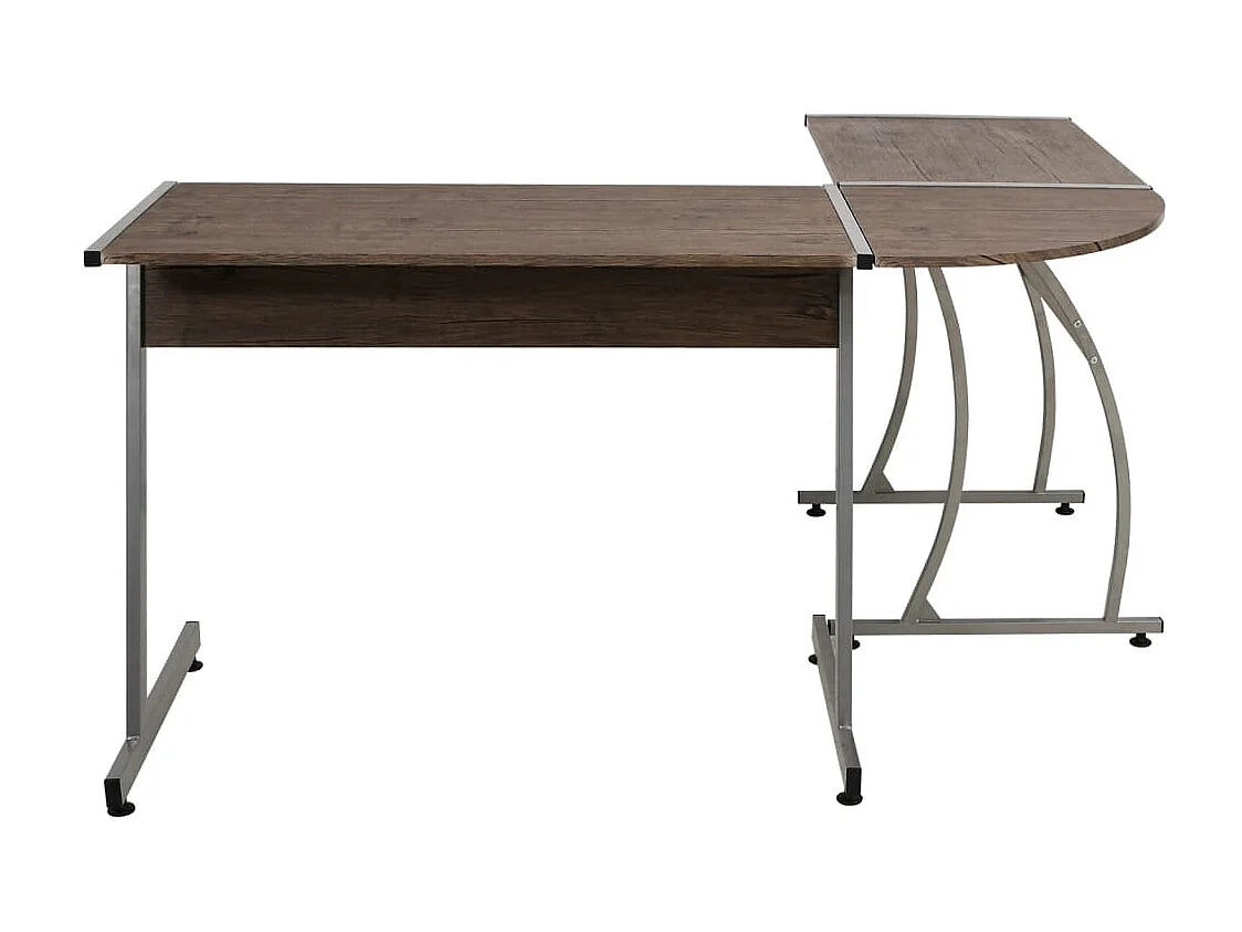 Erindor  Bureau d'angle marron bois d'ingénierie