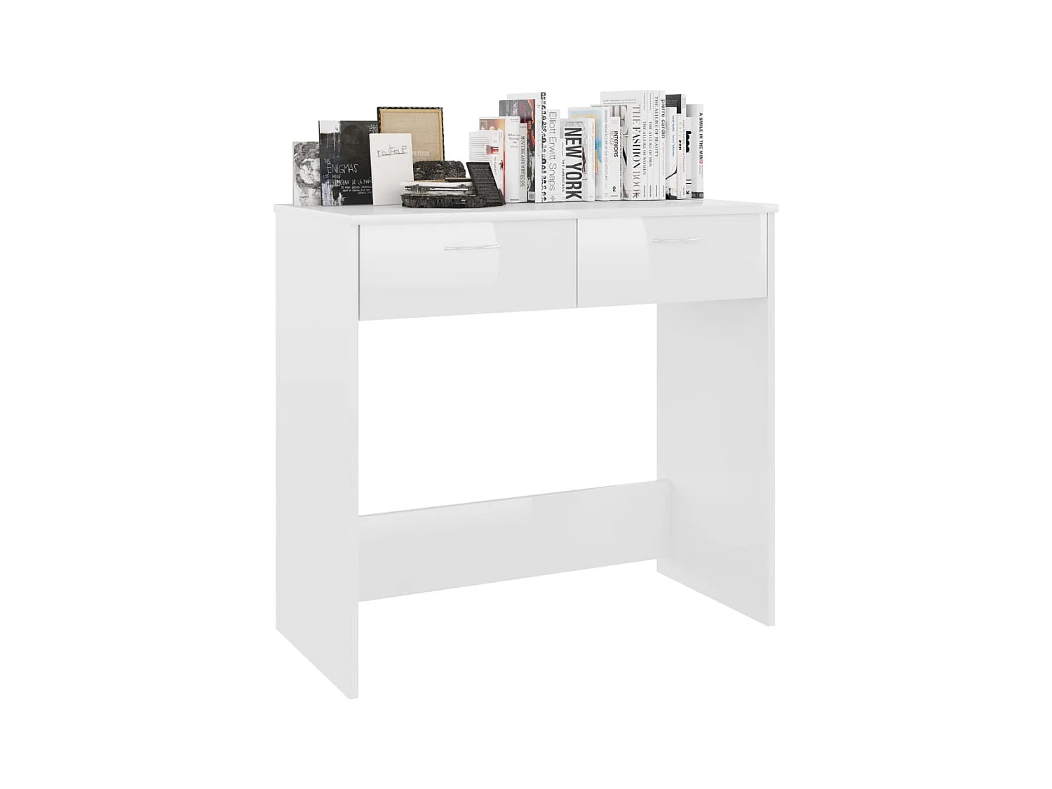 Werran  Bureau Blanc brillant 80x40x75 cm Aggloméré