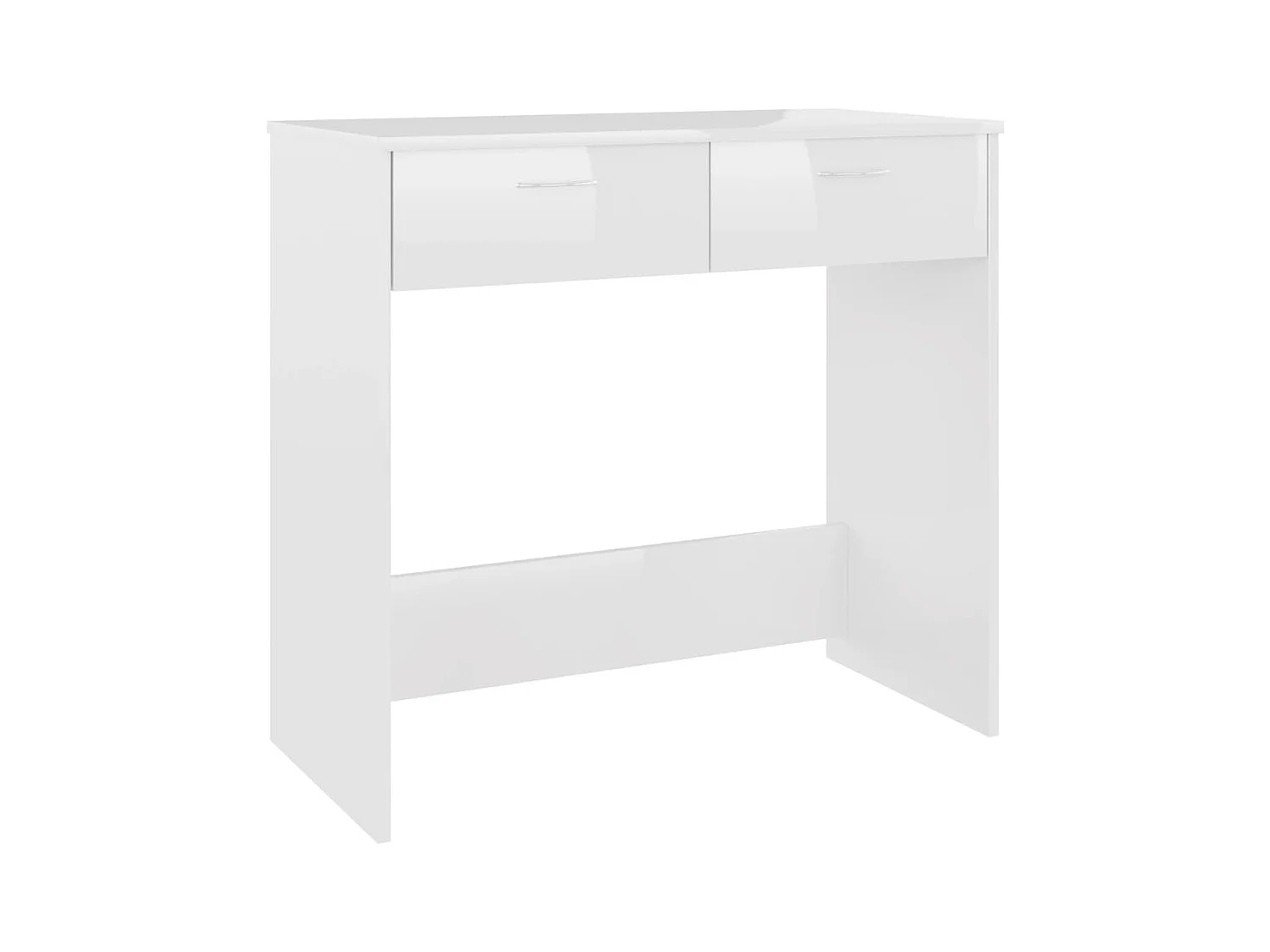 Werran  Bureau 80x40x75 cm bewerkt hout hoogglans wit