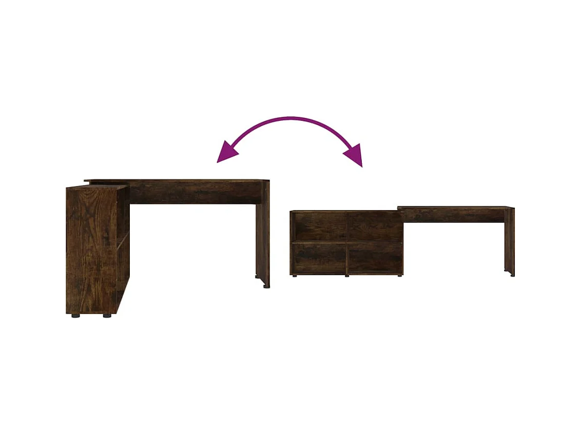 Ferlin  Bureau d'angle Chêne fumé Bois d'ingénierie