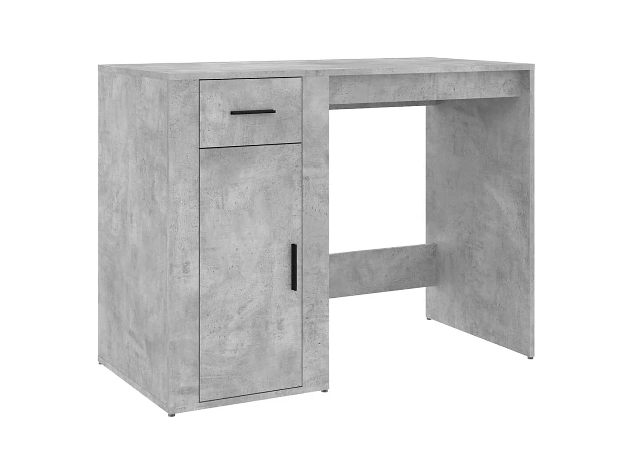 Thyra  Bureau avec armoire gris béton bois d'ingénierie