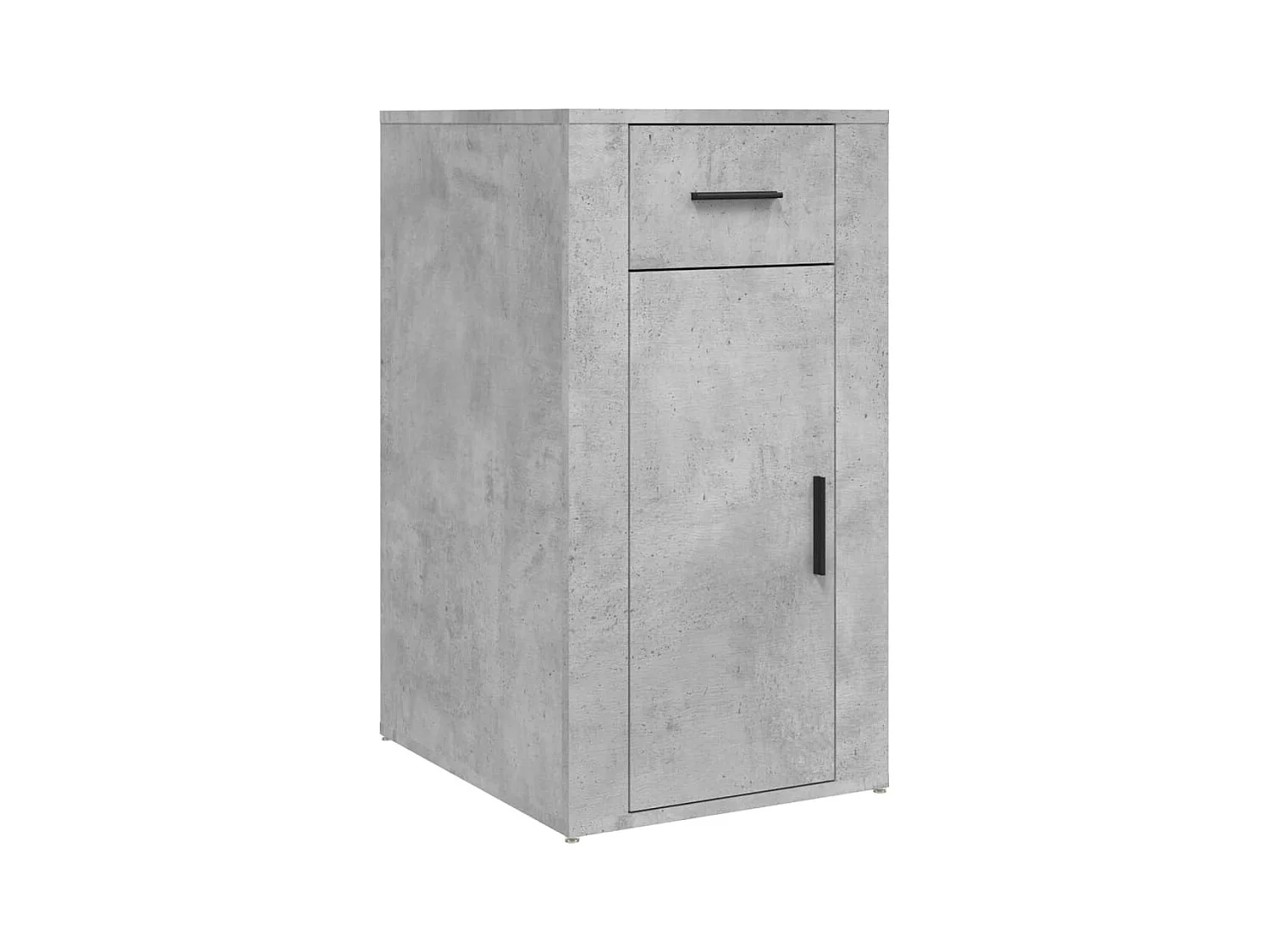 Thyra  Bureau avec armoire gris béton bois d'ingénierie