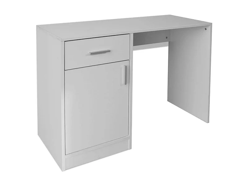 Austin Michael  Bureau avec tiroir et placard 100x40x73 cm Blanc
