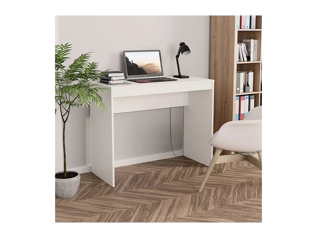 Cherry Valley  Bureau Blanc 90x40x72 cm Bois d'ingénierie