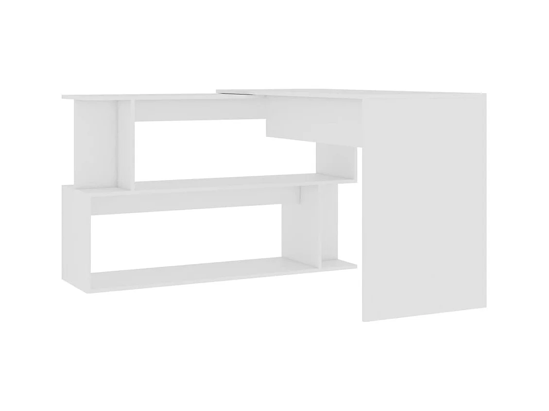 Jakobstad  Bureau d'angle Blanc 200x50x76 cm Bois d'ingénierie