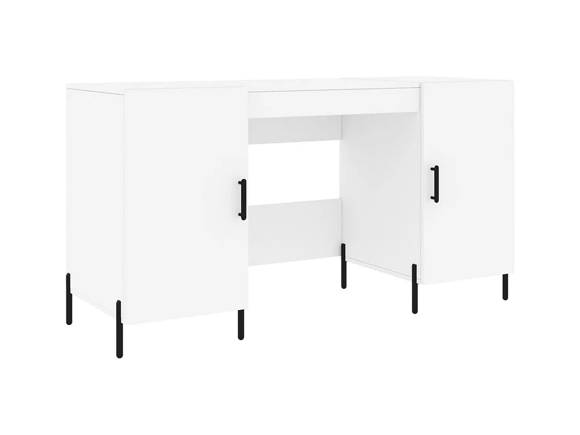 Fort Payne  Bureau blanc 140x50x75 cm bois d'ingénierie