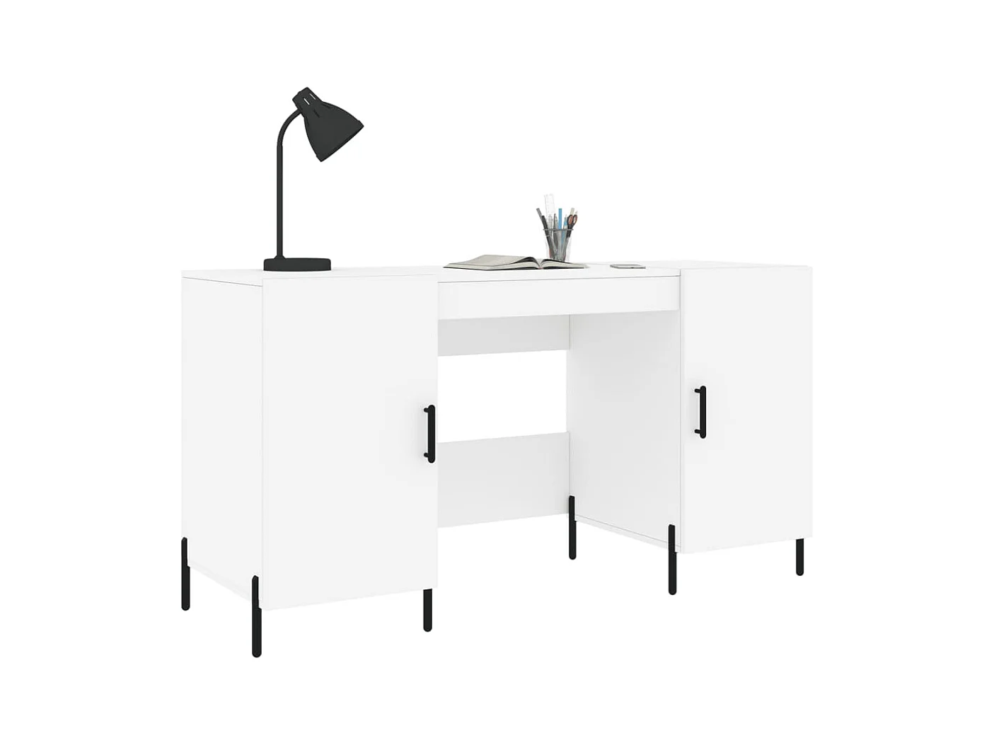 Fort Payne  Bureau blanc 140x50x75 cm bois d'ingénierie