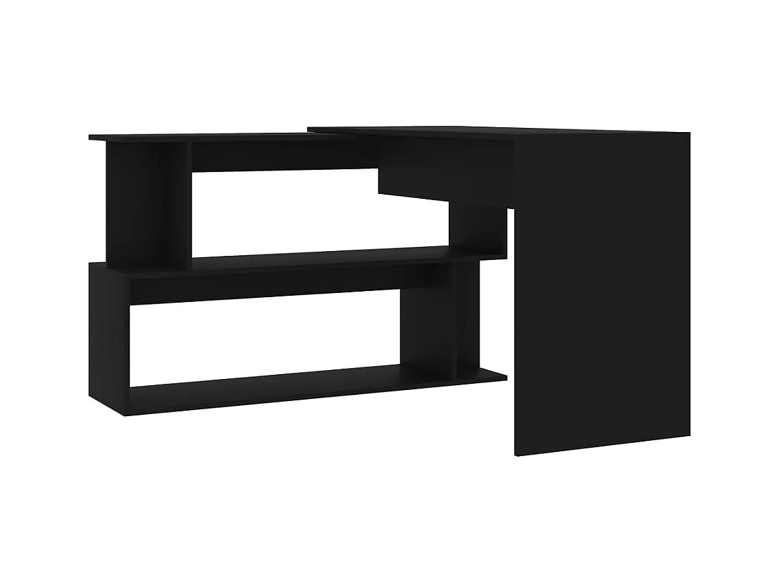 Jakobstad  Hoekbureau 200x50x76 cm bewerkt hout zwart