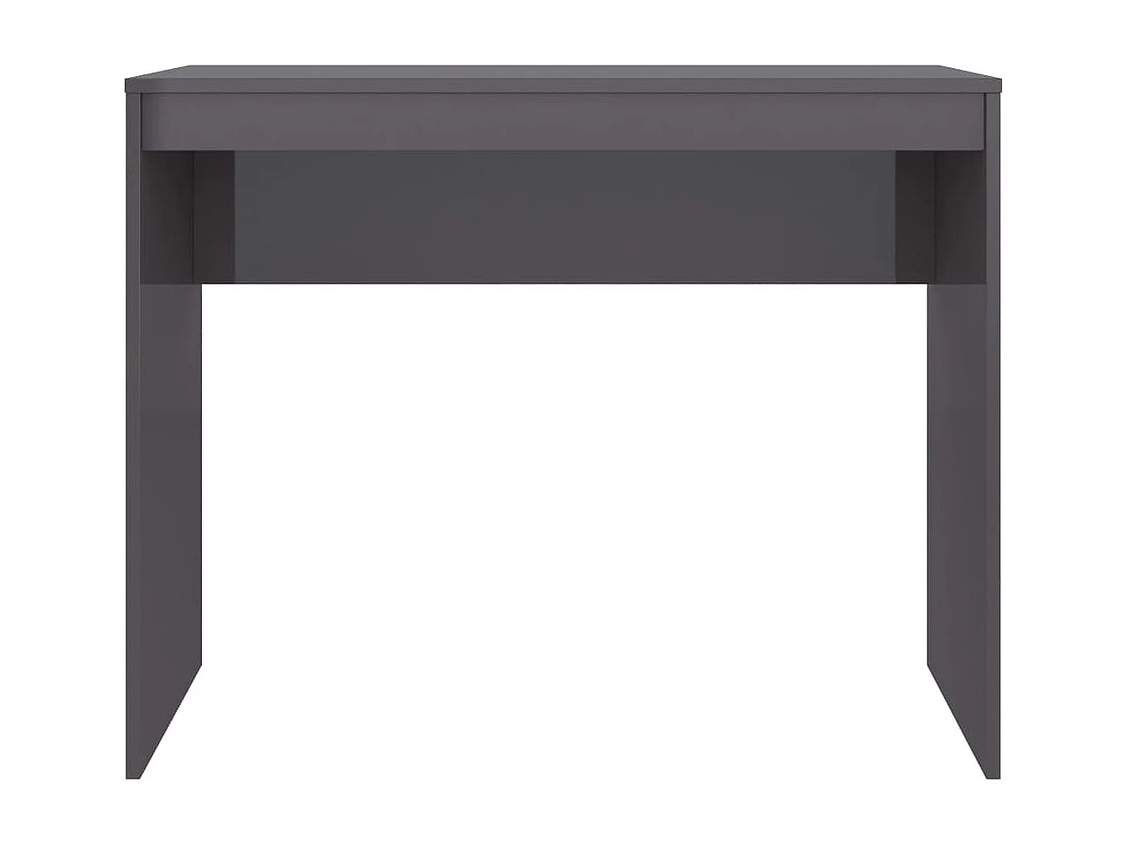 Cherry Valley  Bureau Gris brillant 90x40x72 cm Bois d'ingénierie