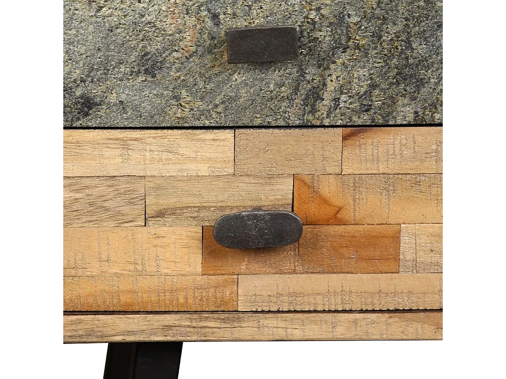 Garden Furniture -  Bureau Teck de récupération massif 110 x 50 x 76 cm