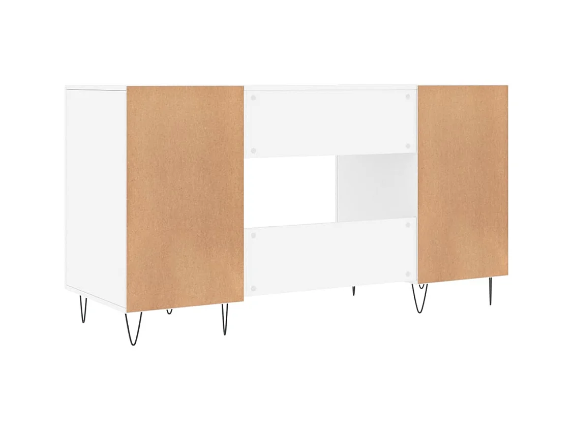 Jett  Bureau blanc 140x50x75 cm bois d'ingénierie