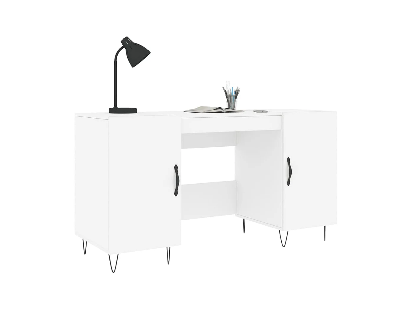 Jett  Bureau blanc 140x50x75 cm bois d'ingénierie