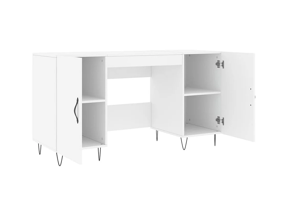 Jett  Bureau blanc 140x50x75 cm bois d'ingénierie