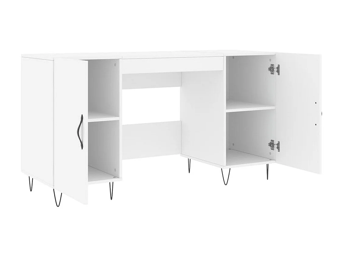 Jett  Bureau blanc 140x50x75 cm bois d'ingénierie