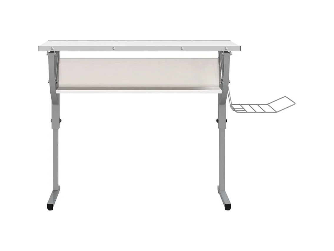 Cabazon  Bureau d'artisanat blanc et gris 110x53x(58-87) cm