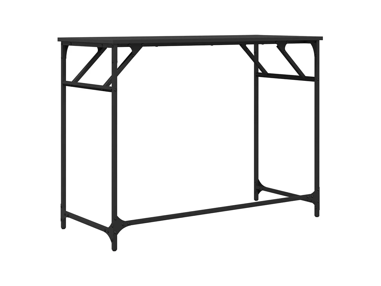 Eylem  Bureau noir 100x45x76 cm bois ingénierie acier enduit de poudre