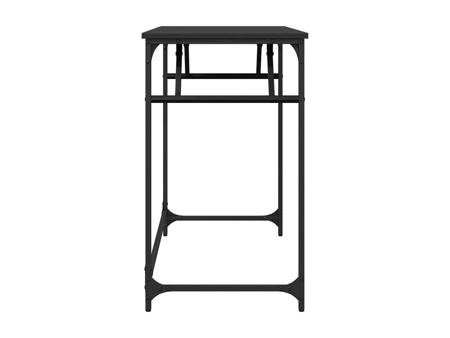 Eylem  Bureau noir 100x45x76 cm bois ingénierie acier enduit de poudre