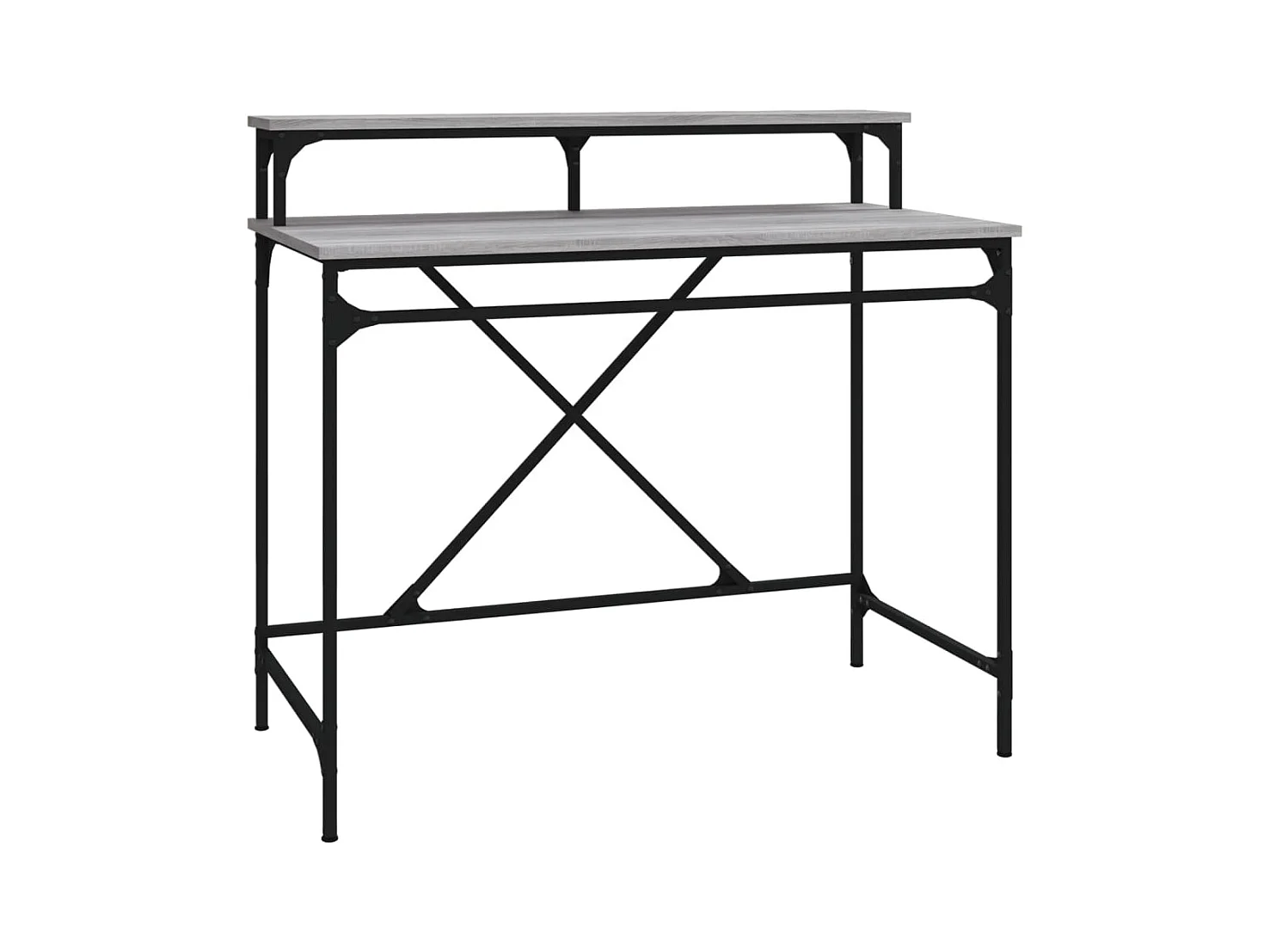 Fole  Bureau sonoma gris 100x50x90 cm bois d'ingénierie et fer