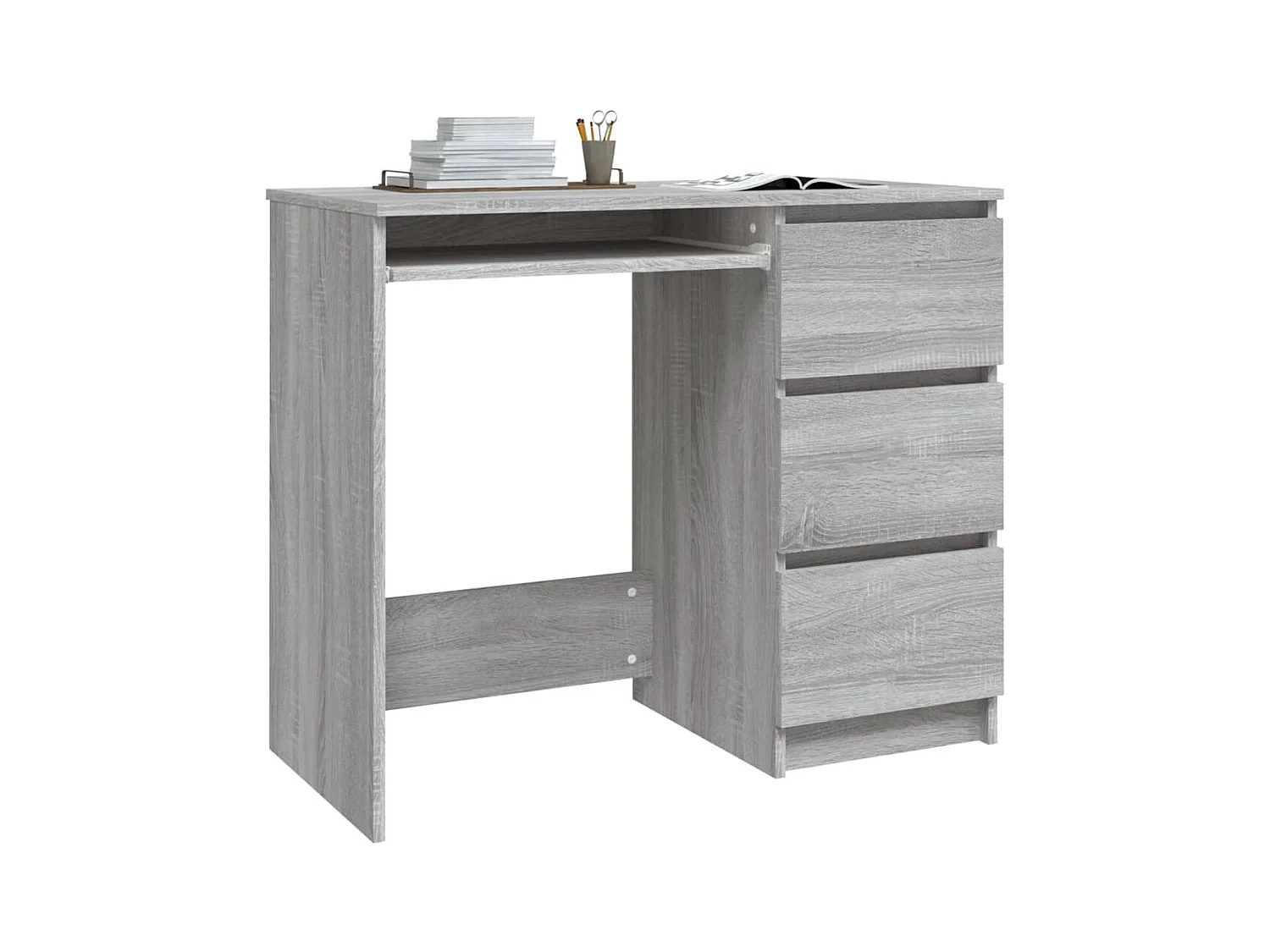 Rand Dean  Bureau Sonoma gris 90x45x76 cm Bois d'ingénierie
