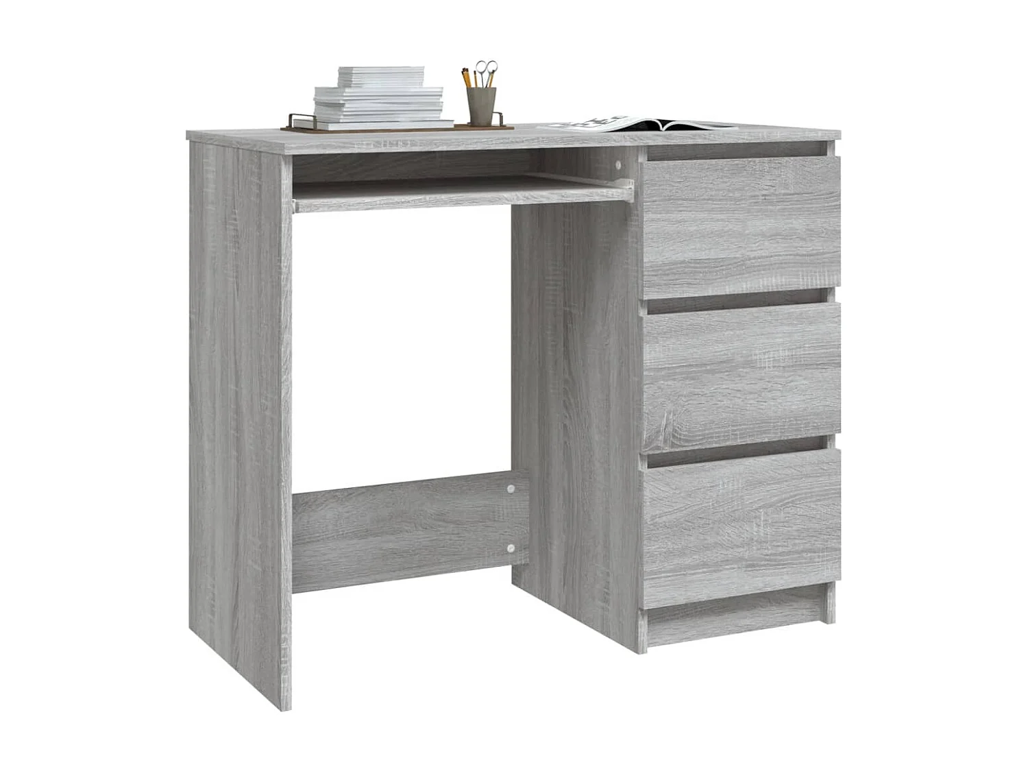 Rand Dean  Bureau Sonoma gris 90x45x76 cm Bois d'ingénierie
