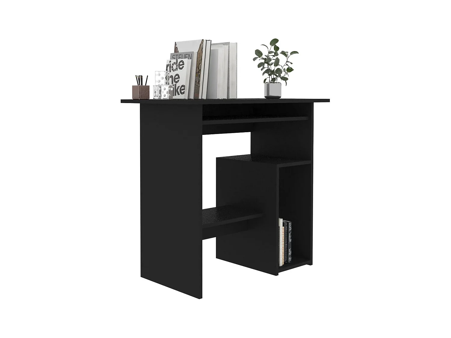 Liza  Bureau Noir 80x45x74 cm Bois d’ingénierie