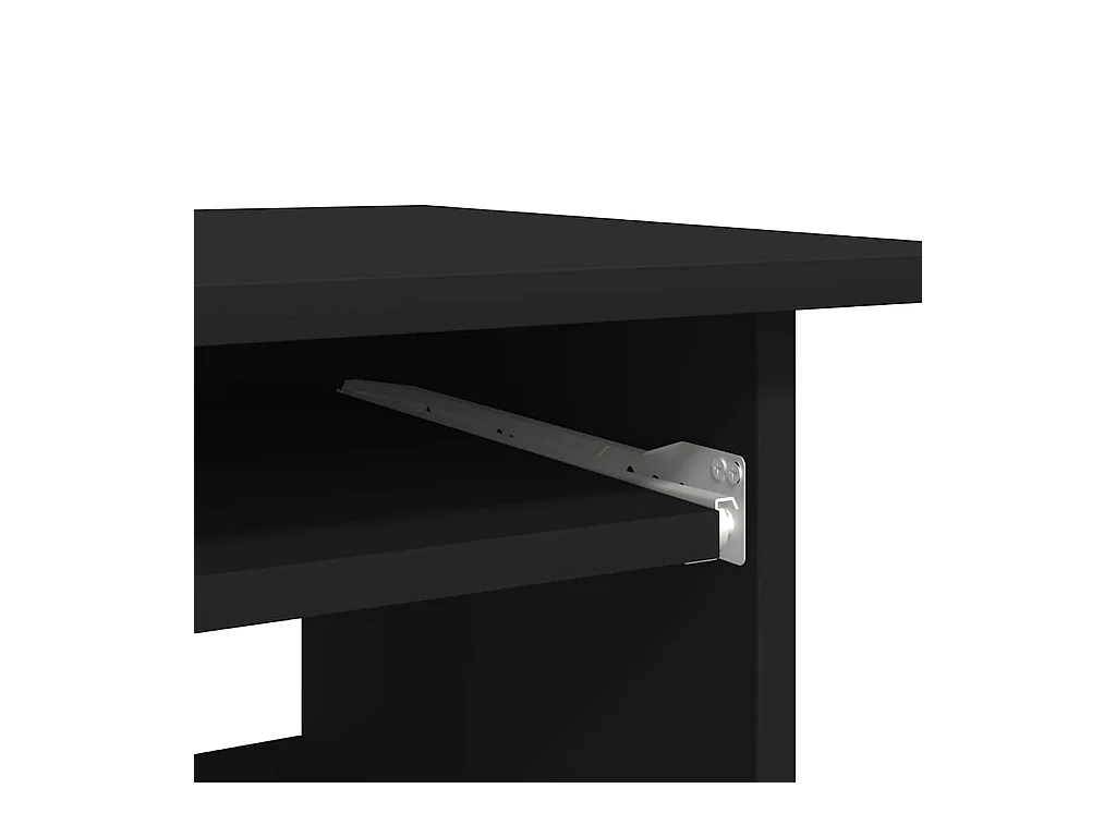 Liza  Bureau Noir 80x45x74 cm Bois d’ingénierie