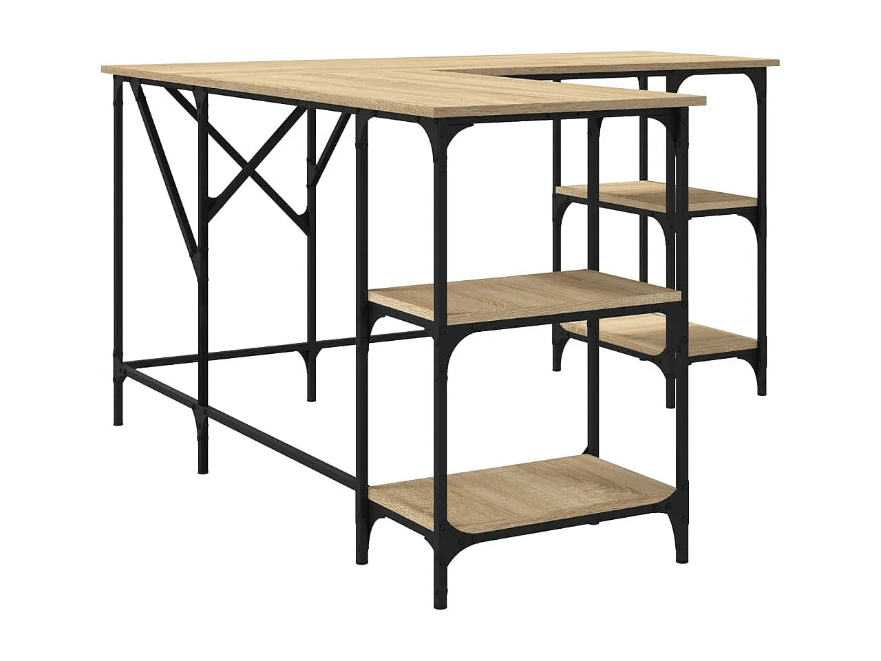 Amherst Junction  Bureau chêne sonoma 139x139x75 cm bois d'ingénierie