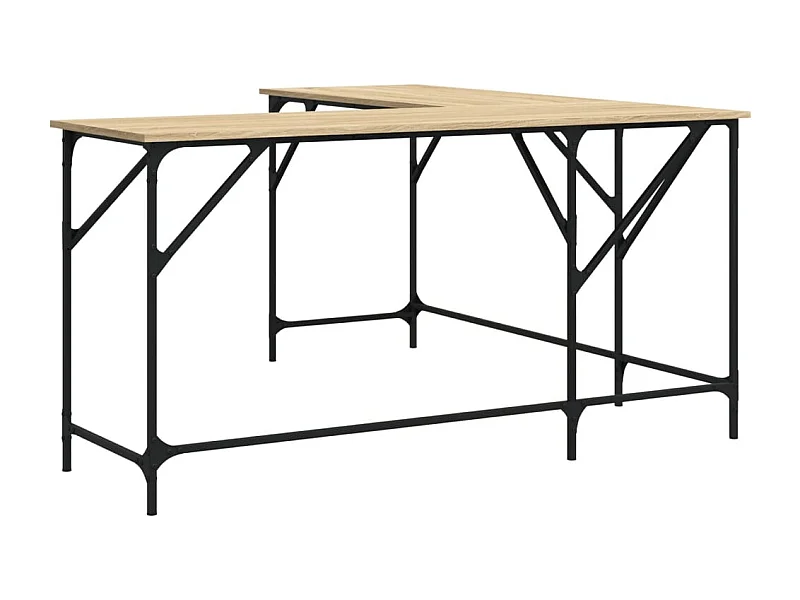 Olyn  Bureau chêne sonoma 149x149x75 cm bois d'ingénierie