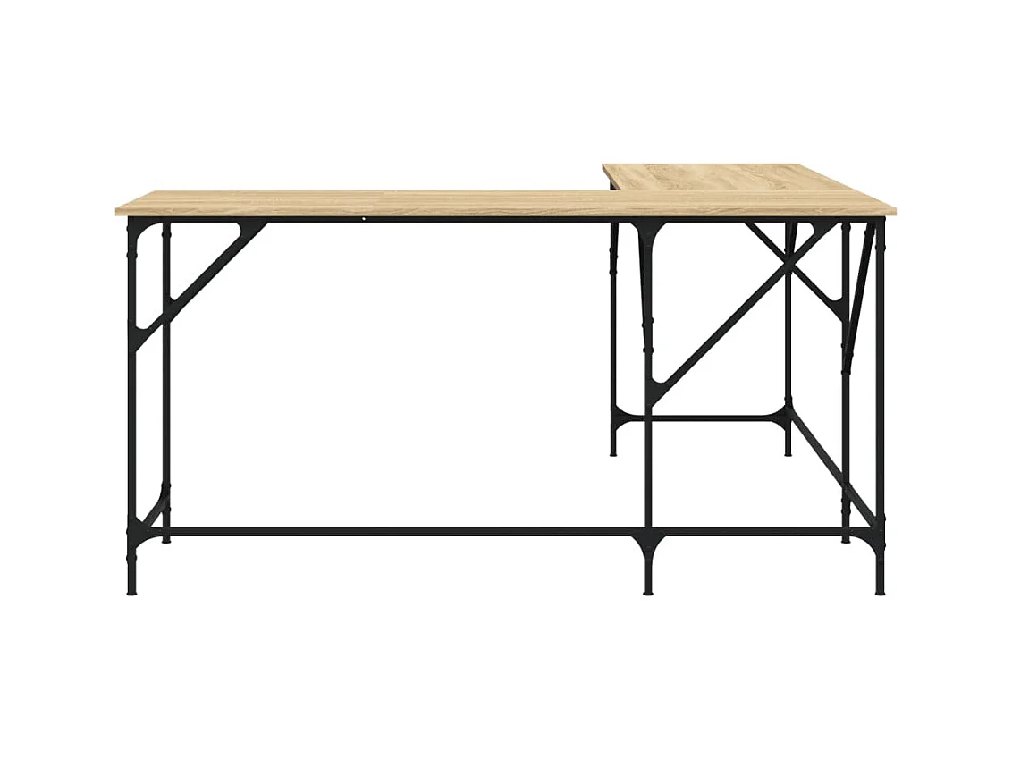 Olyn  Bureau chêne sonoma 149x149x75 cm bois d'ingénierie