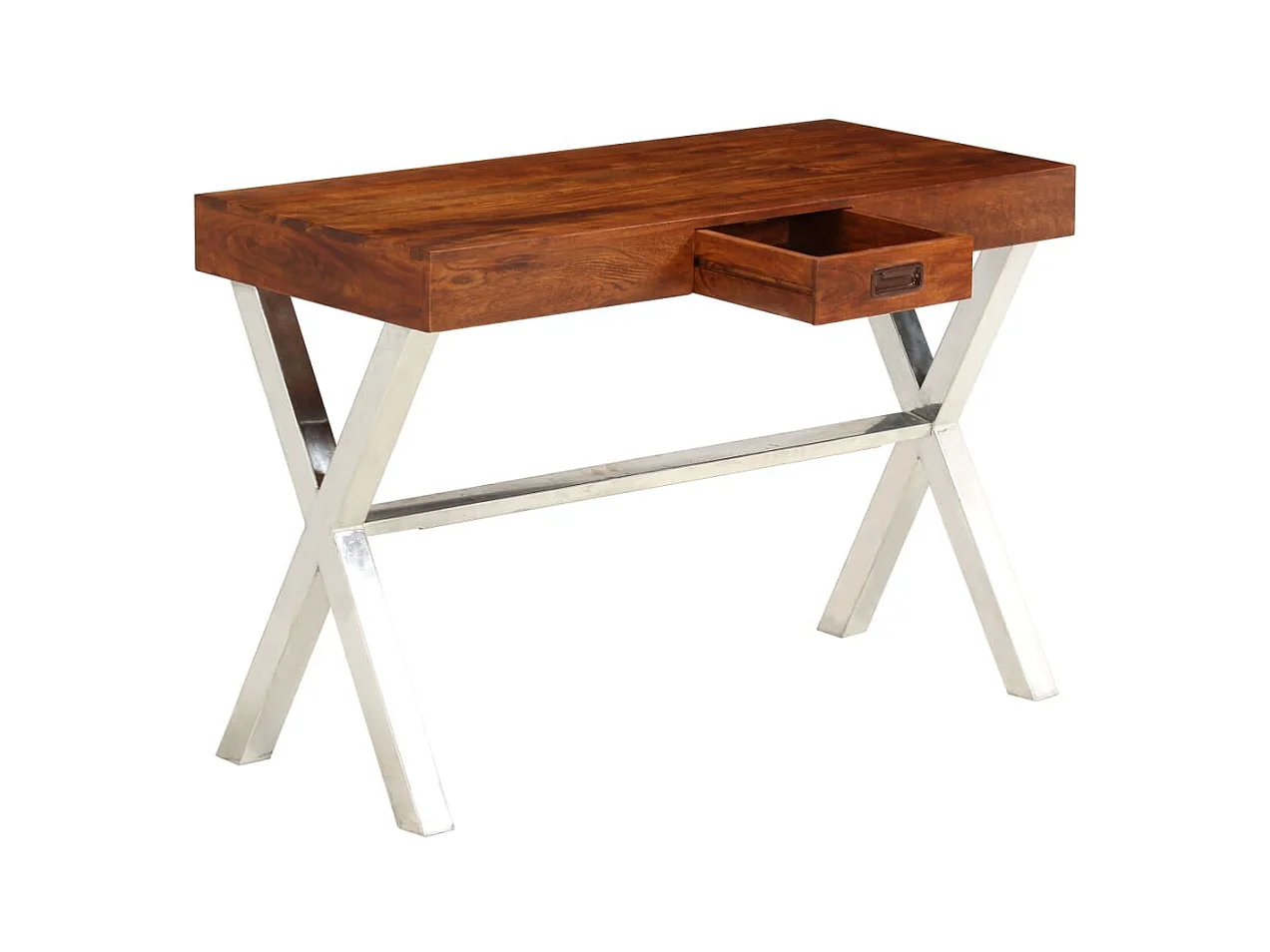 Garden Furniture -  Bureau Bois d'acacia solide avec finition miel 110x50x76 cm