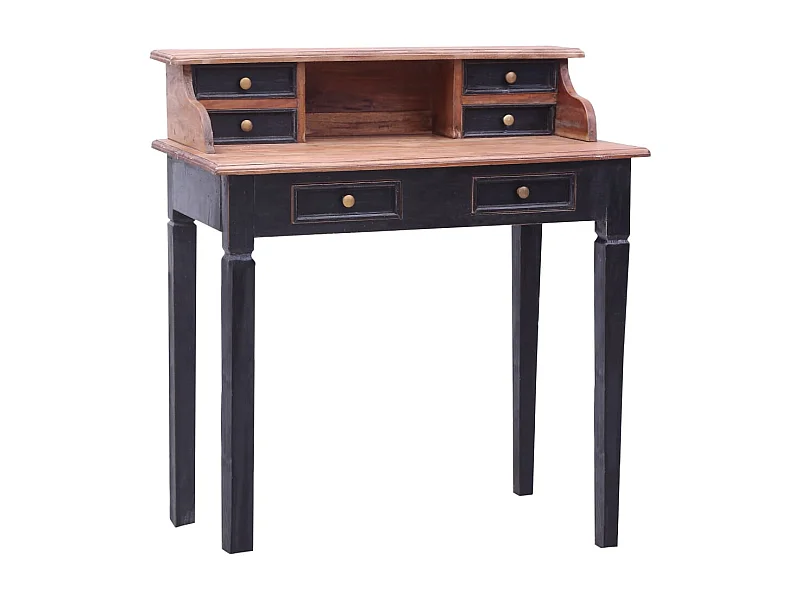 Crisje  Bureau d'écriture et tiroirs 90x50x101 cm bois massif d'acajou