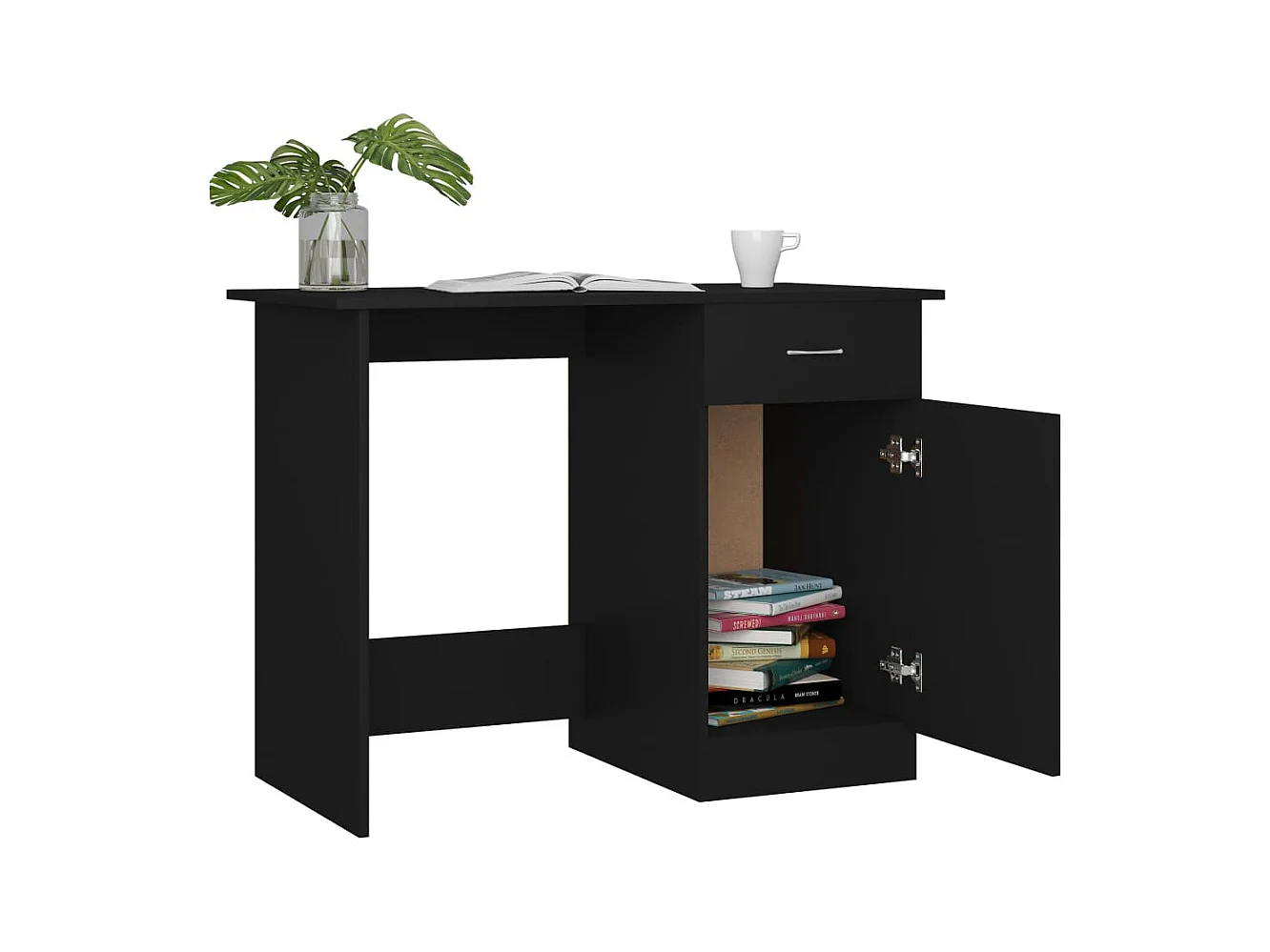 Adriano  Bureau Noir 100x50x76 cm Bois d’ingénierie