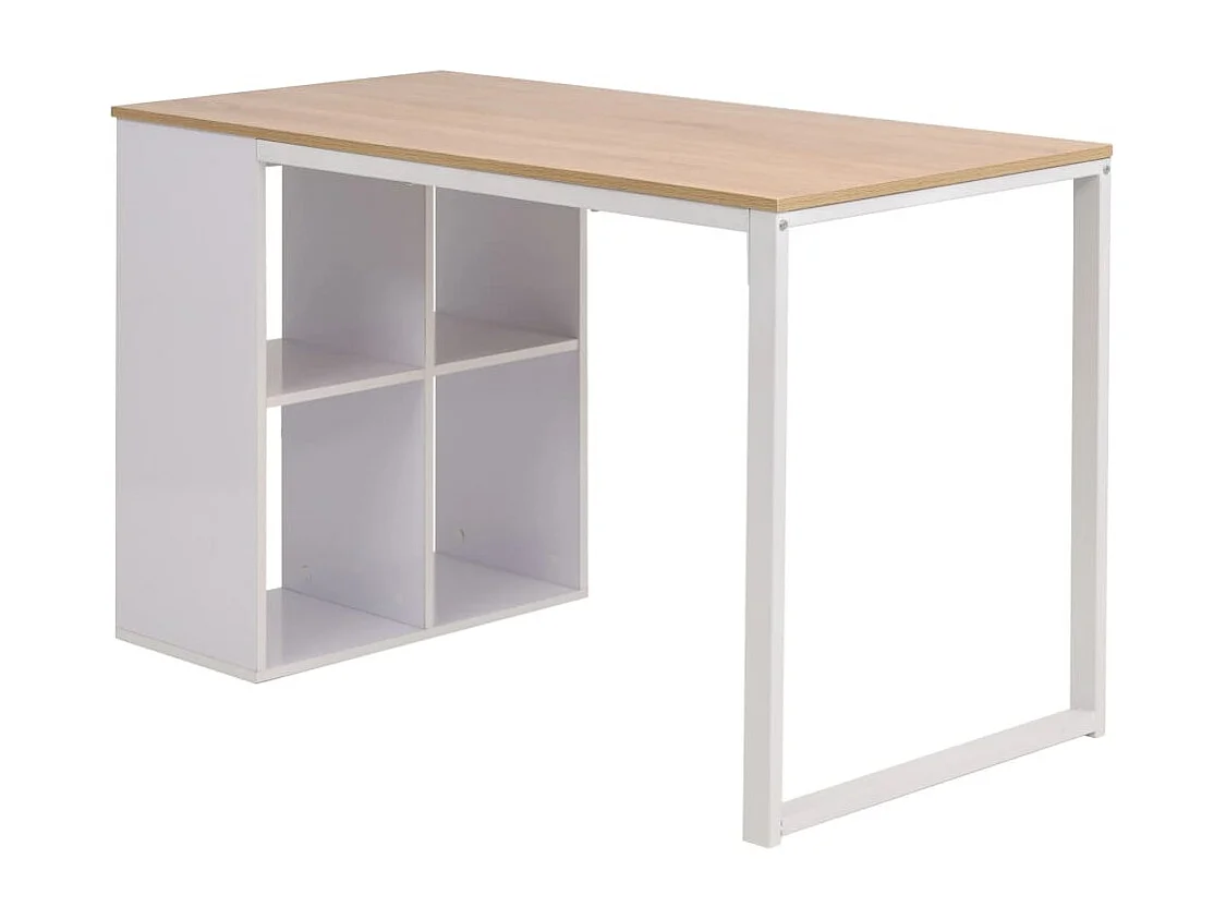 Sevilay  Schrijftafel 120x60x75 cm eikenkleur en wit