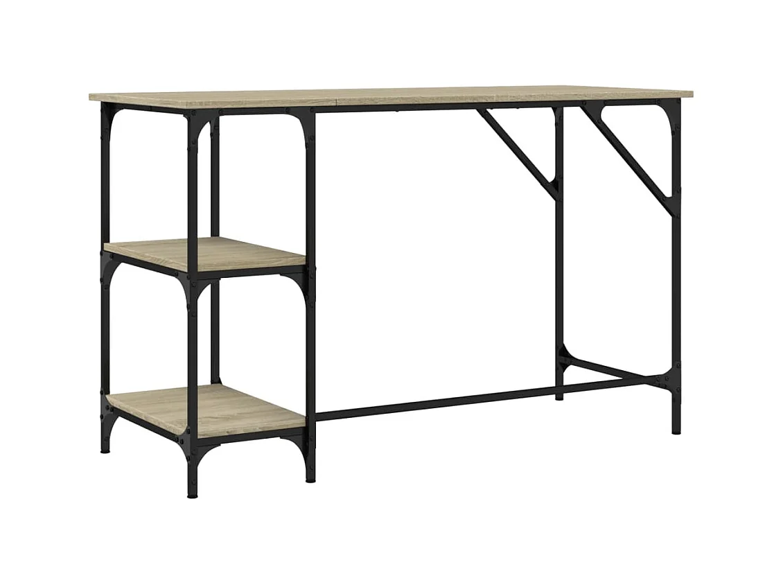 Zef  Bureau chêne sonoma 120x50x75 cm métal et bois d'ingénierie