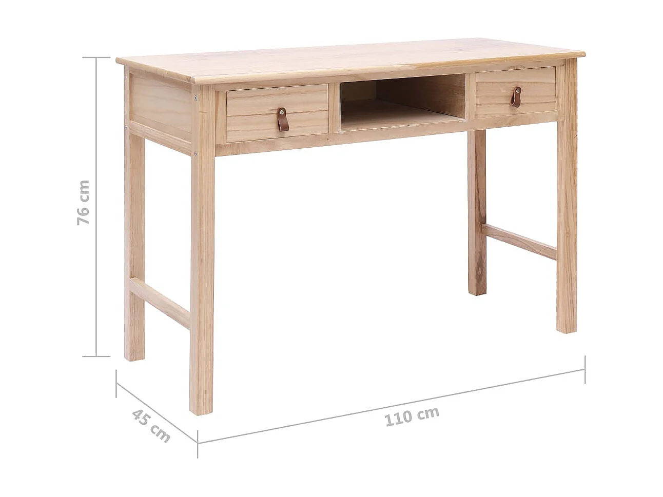 Almont  Escritorio de madera color natural 110x45x76 cm