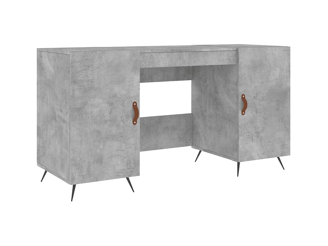 Jan  Bureau gris béton 140x50x75 cm bois d'ingénierie
