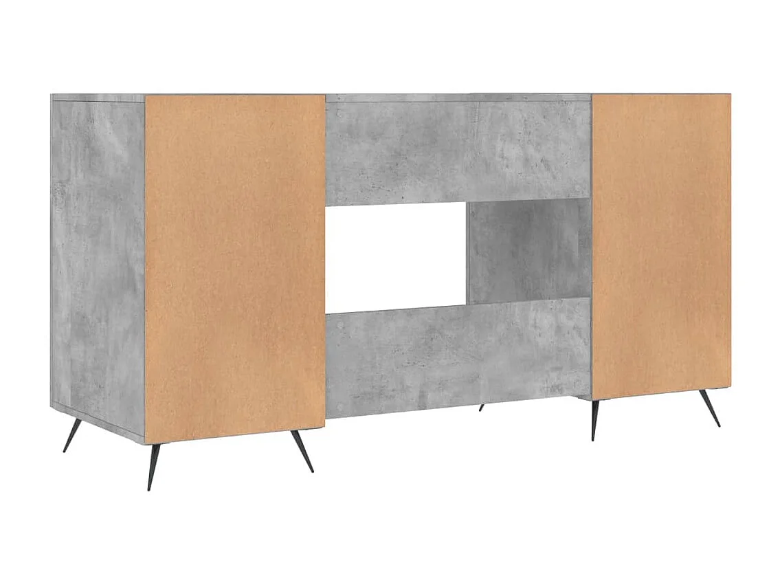Jan  Bureau gris béton 140x50x75 cm bois d'ingénierie